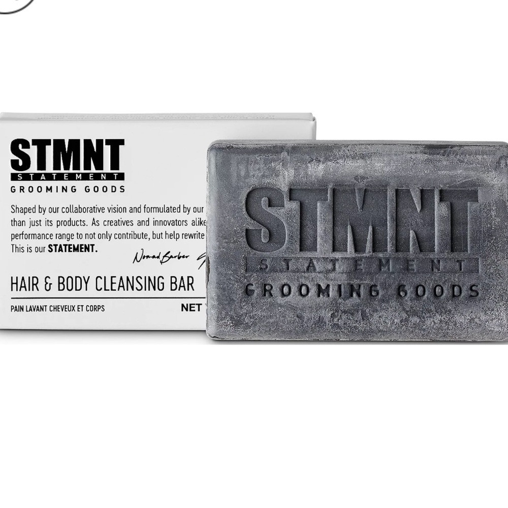 STMNT Statement Grooming Goods Hair & Body Cleansing Bar Soap Size 4.4oz NIB $15